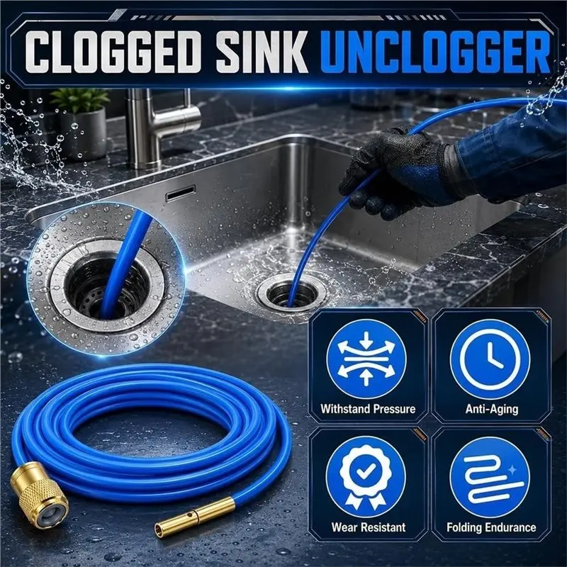 ABDJ-For M22 M24 1/2 Inch Pipe Cleaner, 3 Meter High Pressure Pipe Cleaning Hose, For Pressure Washer Hose, Tap Drain Cleaner Ho