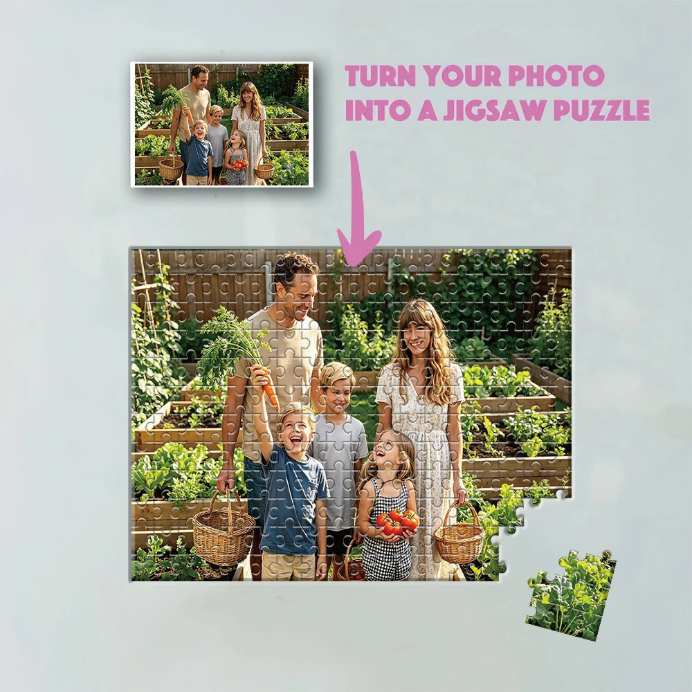 35/300/500/1000pcs Personalized Custom Photo Puzzle Older People Photos Custom Photo Portrait Puzzle Handmade Birthday Gift