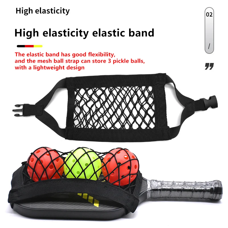 

Легкая сумка для переноски снаряжения для пиклбола с регулируемыми ремнями, отделением на 3 мяча, прочной сеткой