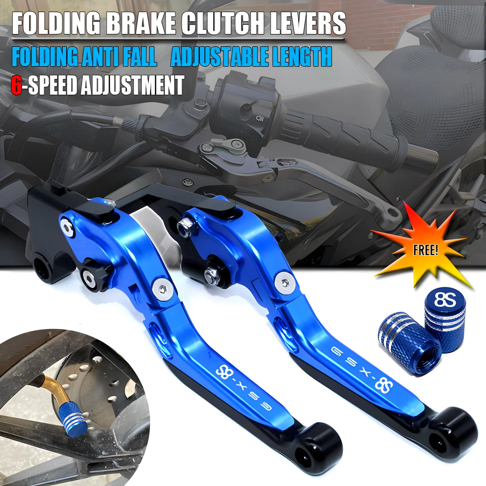 

Fit GSX-8S 2023-2024 Clutch Handles For Suzuki GSX8S GSX 8 S Folding Extendable Brake Levers