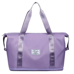 Bolsa de lona de viaje para mujer, bolsa de lona expandible de gran capacidad, ligera, impermeable, mejorada