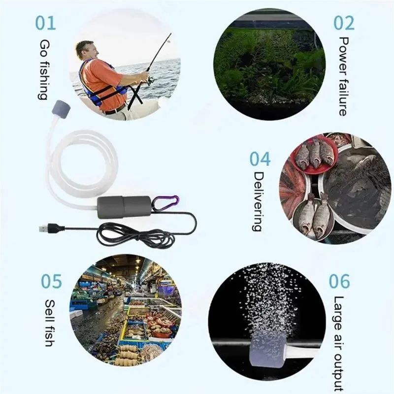 Bomba de aire Solar portátil de silicio monocristalino para exteriores, 20W, bomba de oxígeno para pecera, Panel Solar, bomba de agua duradera