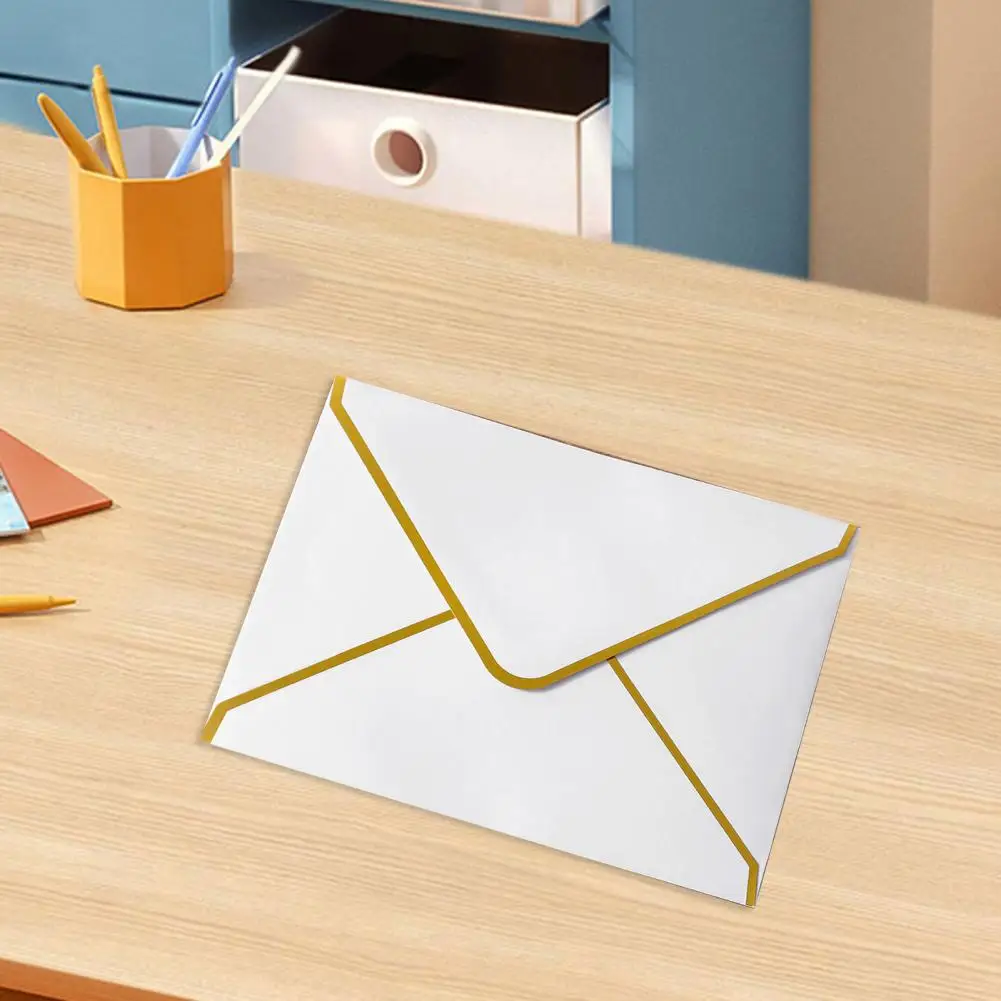 Конверты с водяным клеем Элегантные конверты из золотой фольги Элегантные конверты для горячего тиснения с заготовками в виде золотой каймы для приветствия