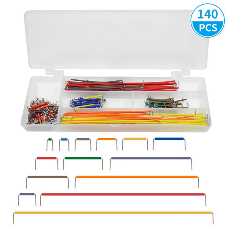 140-840Pcs Preformed Breadboard Jumper Wire Kit 14 Lengths Assorted for Breadboard Prototyping Circuits DIY Electronic Kit