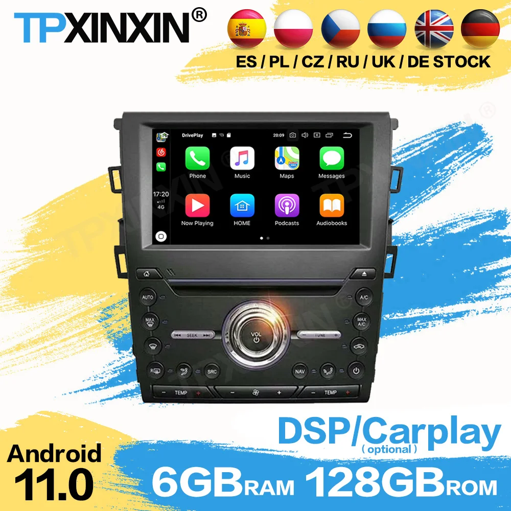 

Автомобильный мультимедийный Carplay для Ford Fusion Mondeo MK5 2013 2014 2015 2016 2017 2018 радио Coche с Bluetooth GPS