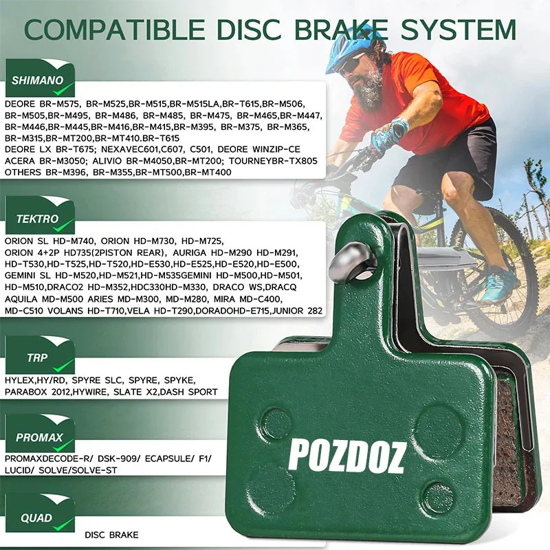 POZDOZ MTB Keramik Straßenbremsbeläge für SHIMANO B01S B05S Mountainbike Hydraulische Scheibenbremsbeläge Fahrrad Radfahren Teile – Detail 1