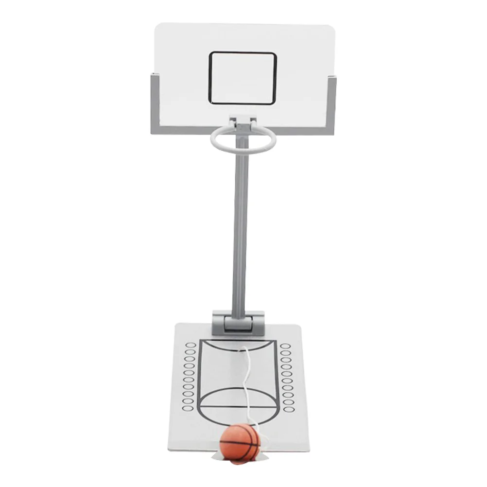 1pc Desktop Basketbal Machine Mini Tafelblad Basketbalspel Zilver Kleur Voor Kinderen Volwassenen – Handmotorische Vaardigheden
