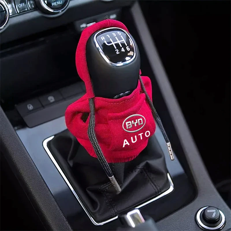 Car Shifter Gear Knob Cover Car Sport Hooded Cover Auto Accessories For BYD Tang F3 E6 Atto 3 Yuan Plus Song Max F0 G3 I3 F3 G6