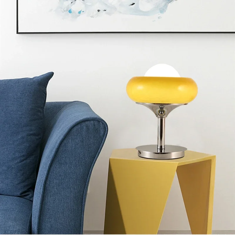 Middle Ancient Vintage Designer Table Lamp For Bedroom Dining Island Desk Led Lighting Brown Orange Floor Decor House Fixtures