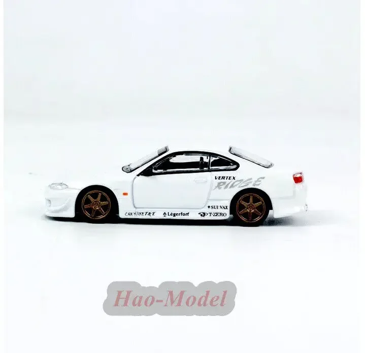 Tarmac 1/64 닛산 VERTEX Silvia S15 자동차 합금 모델 자동차 다이캐스트 시뮬레이션 생일 선물 취미 디스플레이 장식, 흰색