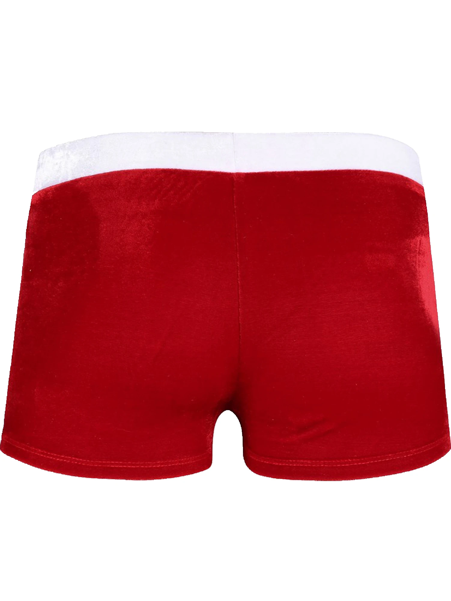 Mens Lingerie Red Velvet Christmas Cosplay Costume Holiday Boxer Shorts Xmas Santa Claus Underwear New Year Party Underpants