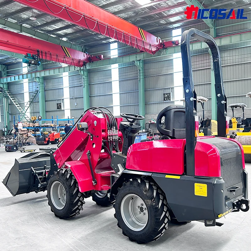 

New Design Telescopic Arm Mini Small Wheel Loader Mini Front End Loader Made in China