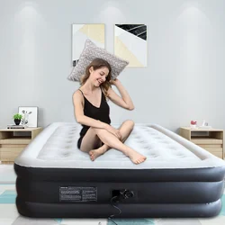 2 Person Use 152*203*48CM Built-in Electric Air Pump Foldable Portable Camping Mat Air Bed Inflatable Mattress Sleeping Pad