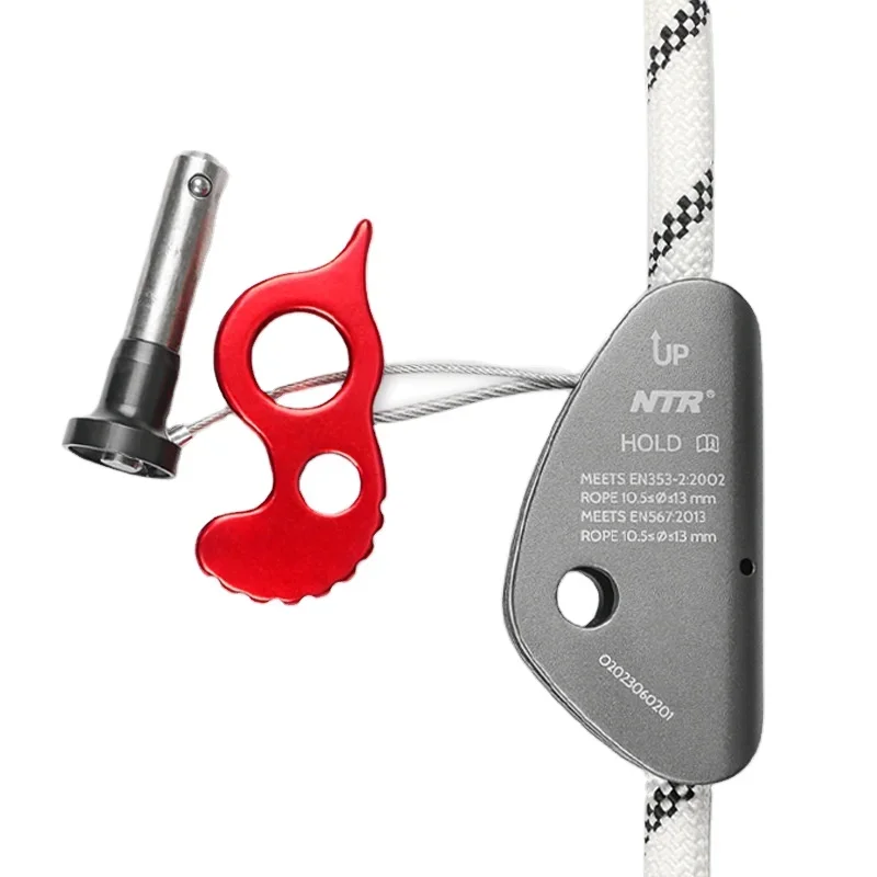 

Aluminum climbing nylon rope grab open-type safety rope grab fall arrester