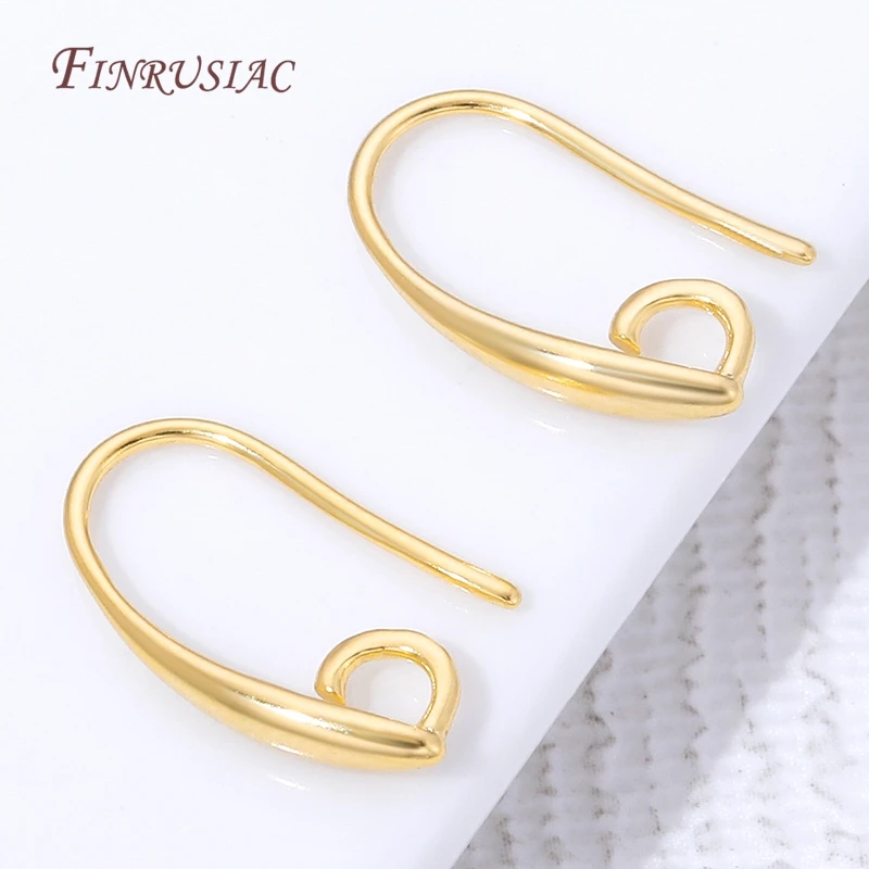 18K Gold Plated Earring Hooks,Hypoallergenic Ear Wires with Open Loop,DIY Jewelry Making Findings For Earrings Craft Supplies