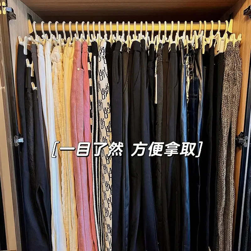 Extended Size Hanger for Trousers Seamless Adjustable Multi-functional Anti-slip Closet Organizer Underwear Skirts Pants Clothes