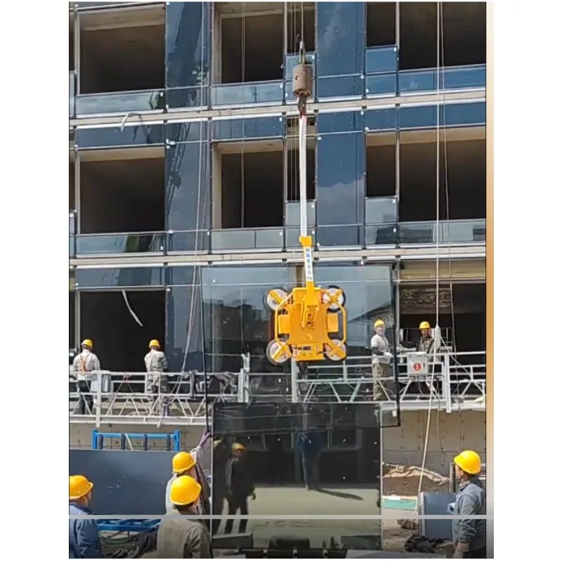 Electric Vacuum Glass Lifter for Curved Curtain Wall | Heavy-Duty Automatic Suction Cup for Large Pane Hoisting
