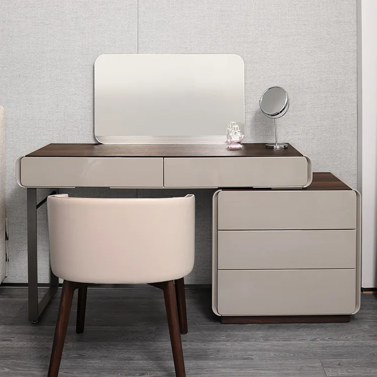 Bedroom Modern Minimalist Dressing Table Storage Cabinet Integrated High Sense Makeup Table Small Apartment Dresser