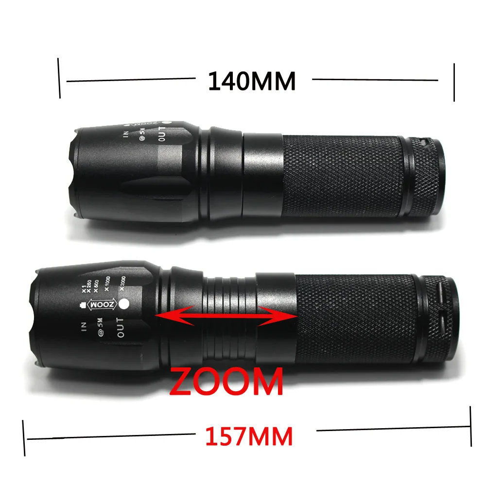 IR Zoomable zoom Led Flashlight Hunt IR 850NM Infrared Light Night Vision Torch Rechargeable Lampe Torch +26650 Battery charger