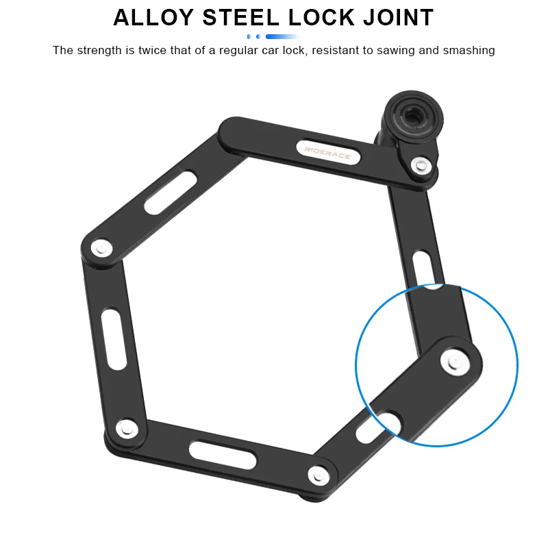 Candado plegable para bicicleta con alta seguridad antirrobo MTB