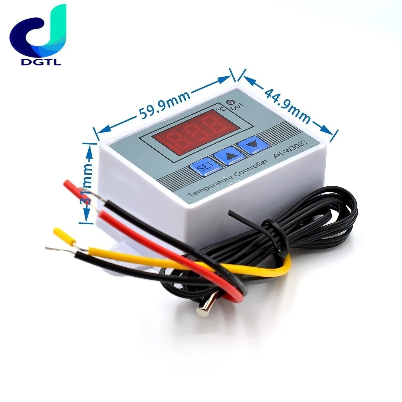 XH-W3002 AC110V-220V DC12V/24V LED Digital Kontrol Termostat Mikro Switch Thermoscope Sensor