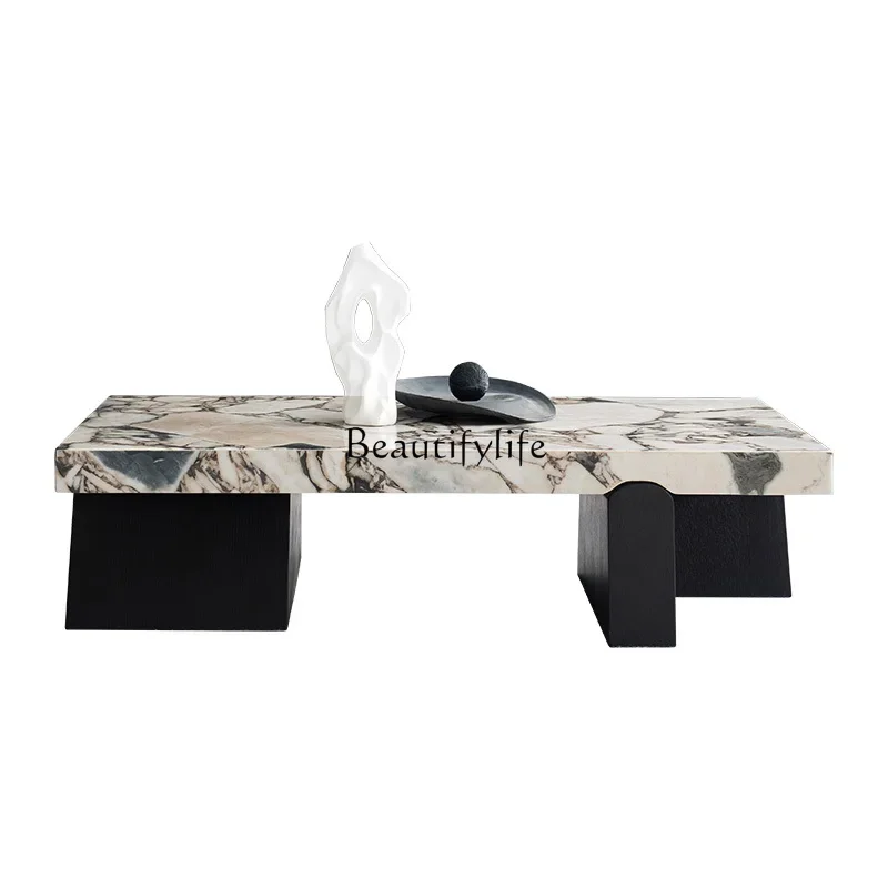 

Modern light luxury marble surface coffee table combination, Italian minimalist villa combination side table