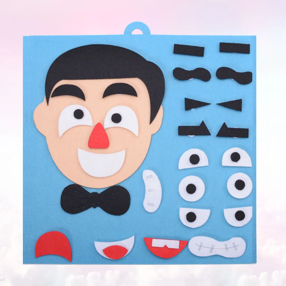 1 قطعة لغز الوجه وجوه قابلة للتغيير التعليمية التنمية المبكرة لغز مجموعة السماء الزرقاء التعلم التفاعل بين الوالدين والطفل