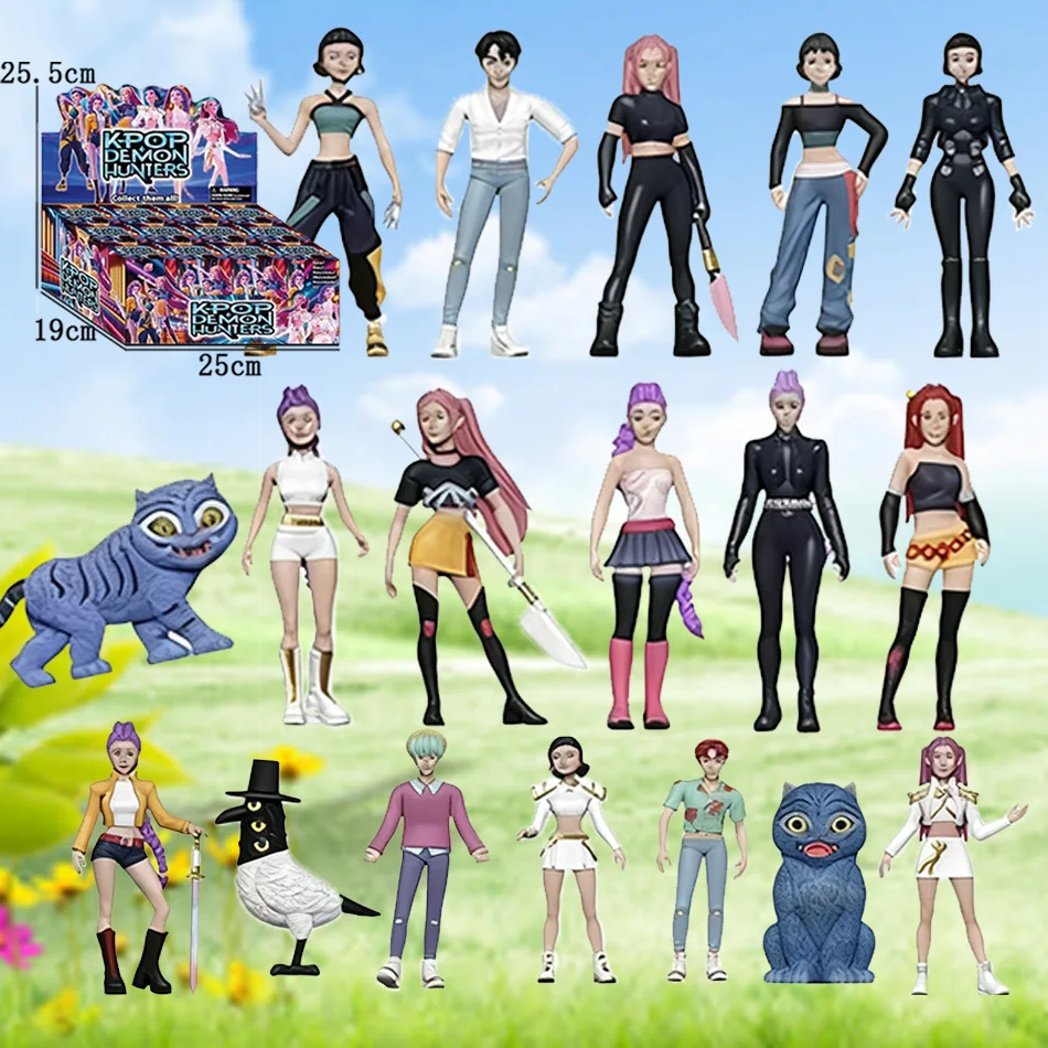 2025 Kpop Demon Hunters figura de Anime juguetes lindo PVC caja ciega articulaciones figura de acción modelo muñecas niños decoración de cumpleaños juguetes regalos