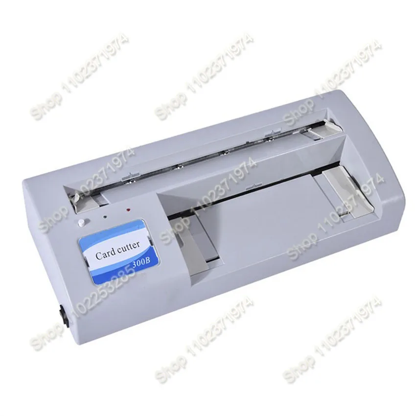 Automatic Electric Business Card Cutting Machine 300B Card Cutter 90*54mm 220V 110V Heavy Duty Fine-tuning Card Cutter