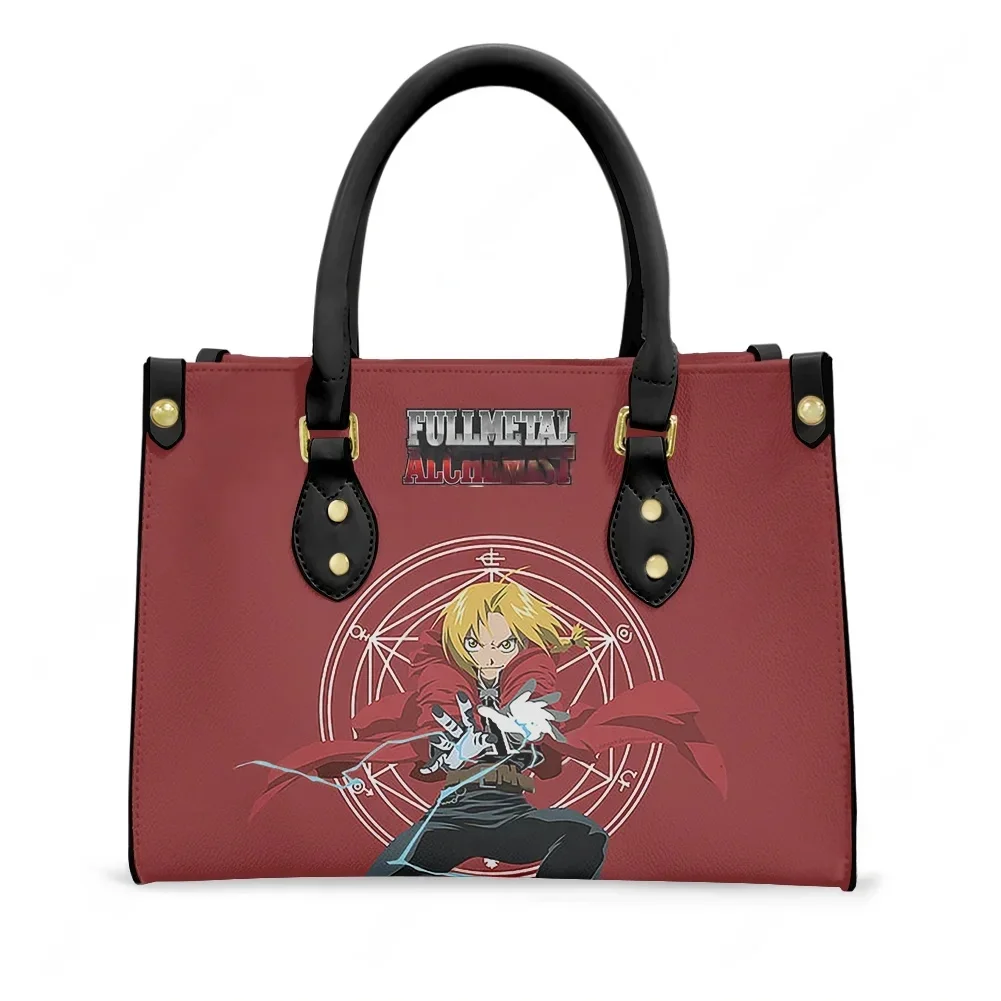 

Fullmetal Alchemist Handbag Mens Womens Personalized Patterns Tote Bag Shoulder Bag Business Commuter Leather Purse Custom Bags