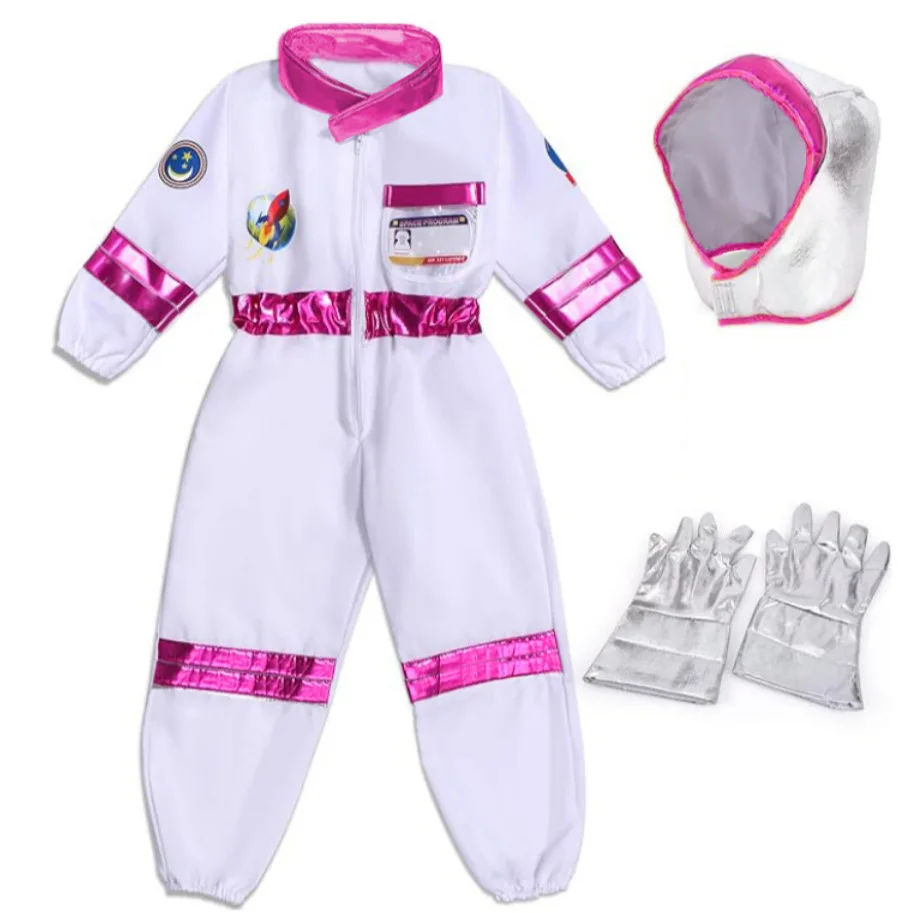 

Blue Astronaut Suit Gloves Children's Performance Costume Halloween Cosplay New 2026 Space Suit Handwear Stage Performance