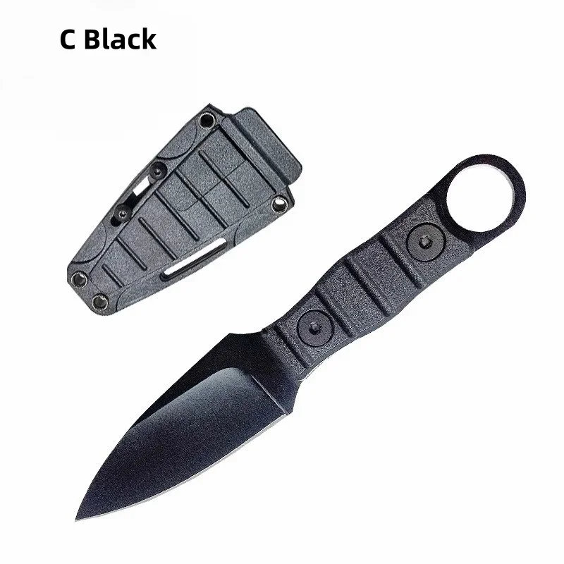 Professionelles Outdoor-Überlebensmesser, feststehende Klinge mit Scheide – aus hochhartem D2-Stahl, geeignet für Camping und Jagd