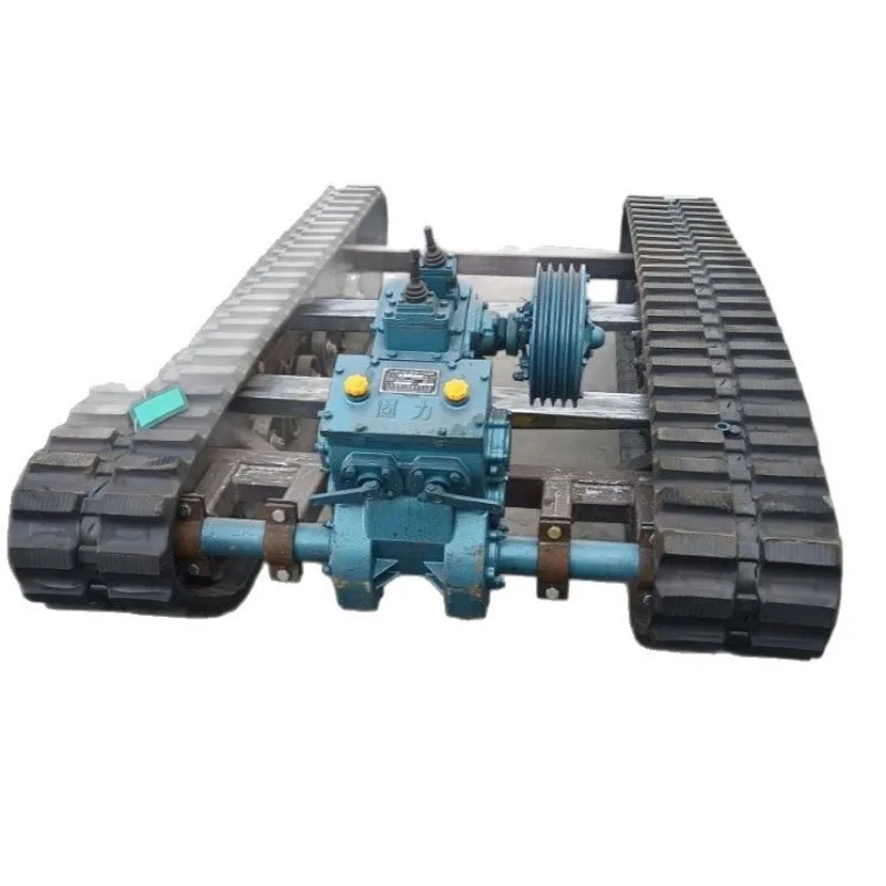 

Rubber track chassis, engineered steel track chassis assembly