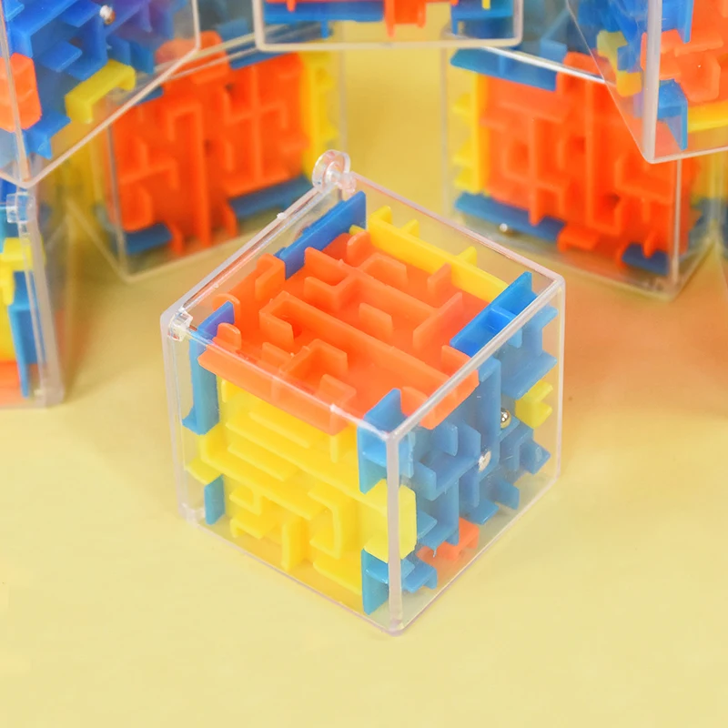 ثلاثية الأبعاد المتاهة المكعب السحري ستة جوانب شفافة لغز سرعة مكعب كرة دوارة مكعبات سحرية المتاهة لعب للأطفال الإجهاد المخلص gife