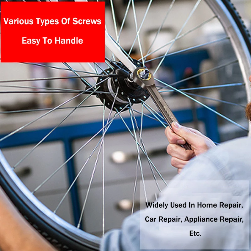 28GF Ergonomic Double Head Wrench Heavy Duty Spanner Tightening & Loosening for Car Repair Tools Metric Hand Tool