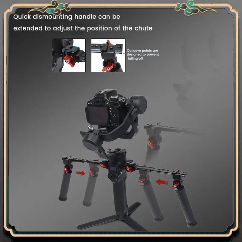 

Reliable-For DJI Ruying RSC 2 RS2 Pot Handle Portable Double Handheld Stabilizer Carbon Fiber Folding Handle Set Parts A