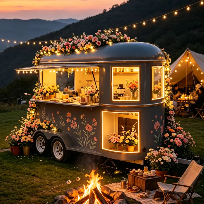 

Customized Milkshake Cart Smoothie Trailer Blender Cart Milkshake Machine Trailer Cold Drink Cart for Outdoor Catering
