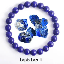 Natural Stone Bracelet 6 8 10mm Bead Lapis Lazuli Stone Jewelry Man Women Stretch Bracelet Round Agate Wristband Bangle for Kids