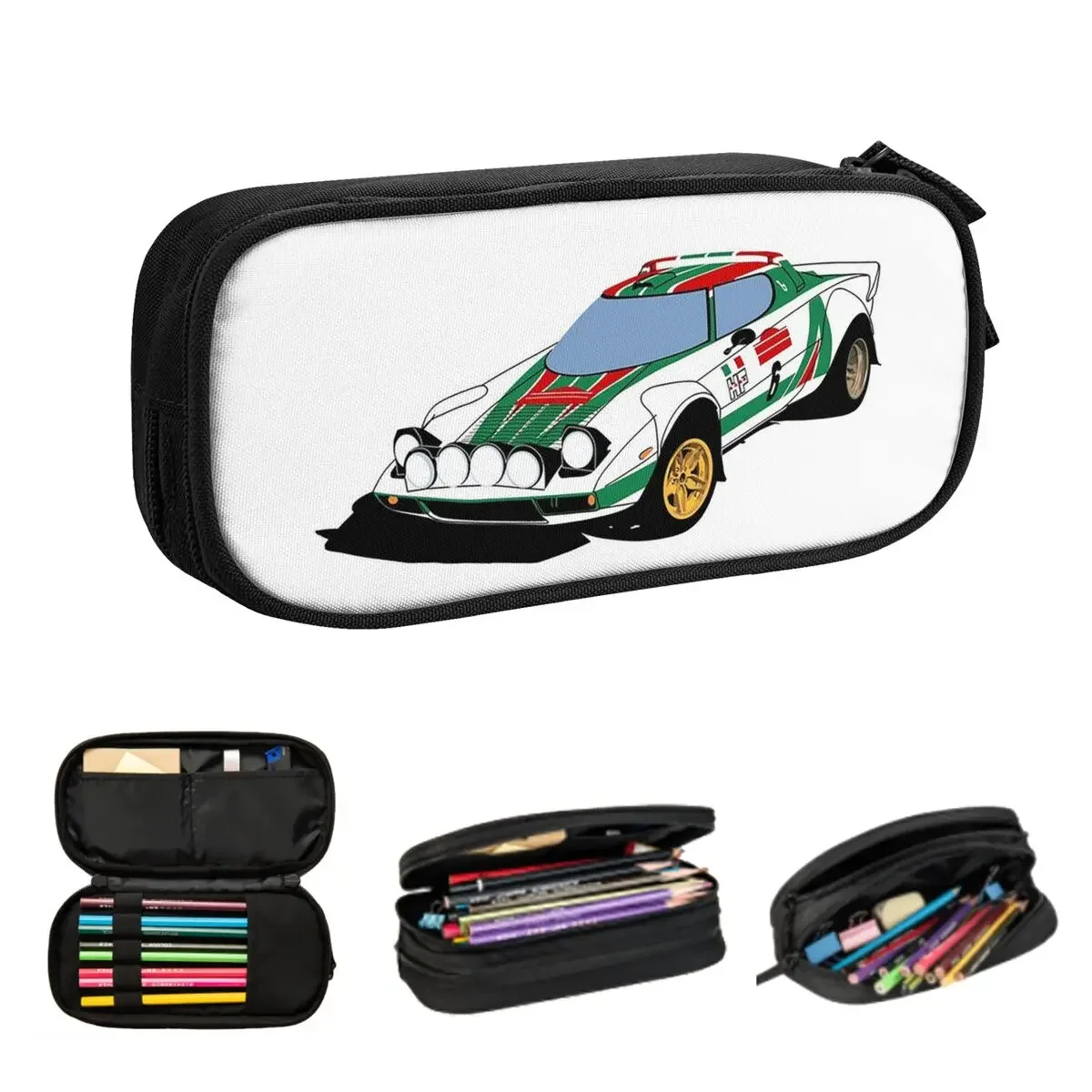 

Lancia Stratos Pencil Cases Big Capacity Pen Bags Pen Box Pencil Pouch For Boys Girls Students Stationery School Office