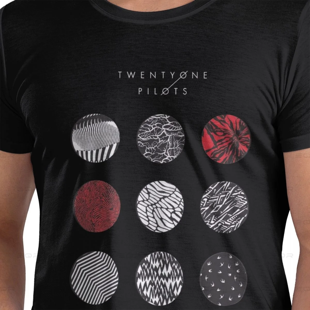 Twenty One Pilots Men\'s round neck Oversized T-shirt,Hip Hop,Tee shirt Novelty all the year round Gift
