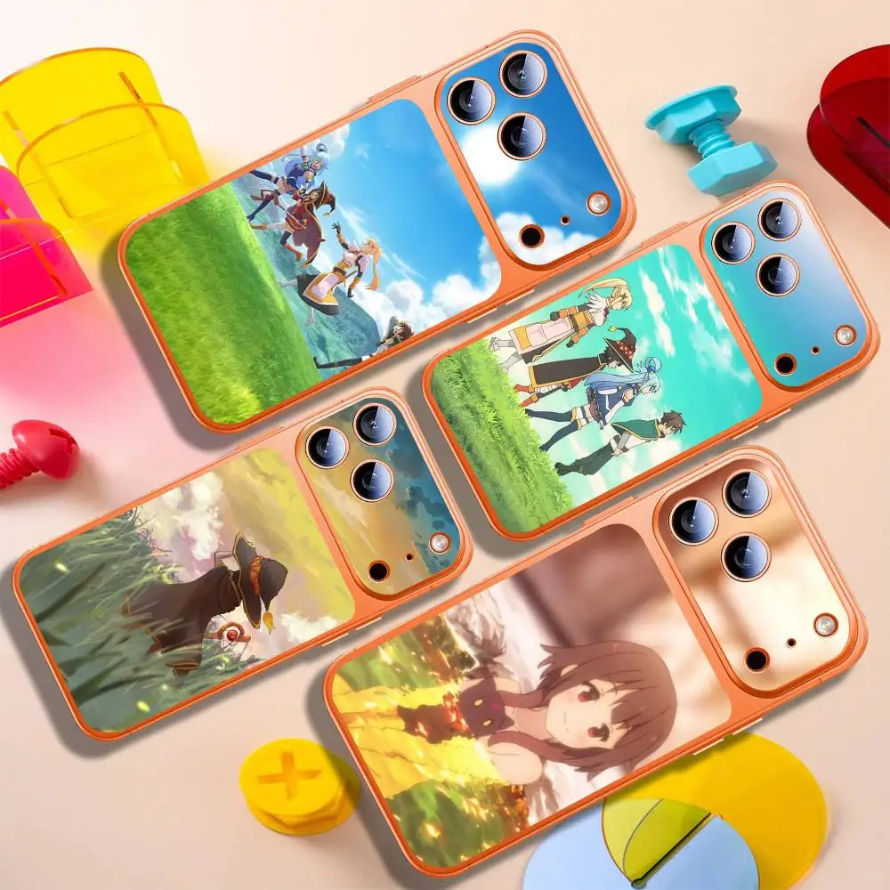 Megumin Anime K-KonoSubaS For iPhone 17 Pro Max Back Sticker Film Decal Skin Wrap DIY Custom Stickers Full Cover