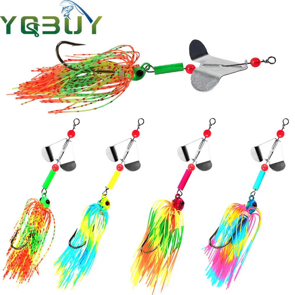 

Fishing Spinnerbait Lure Bass Fishing Buzzbait Multicolor Bass Trout Salmon Metal Spinner Baits Swim Jigs