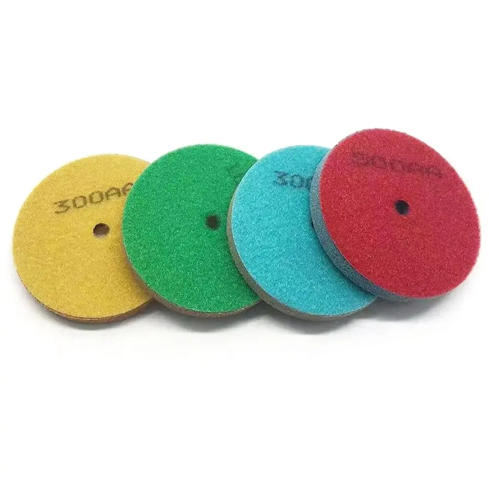 4 Inch Sponge Diamond Polishing Pad Granite Marble Artificial Stone Polishing Cleaning Tool Concrete Sanding Disc For Polisher