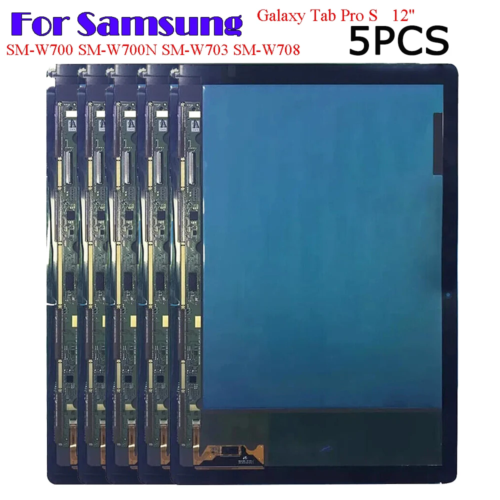 

5PCS New For Samsung GALAXY Tab Pro S 12" SM-W700 SM-W700N SM-W703 SM-W708 LCD Display Touch Screen Digitizer Glass Assembly