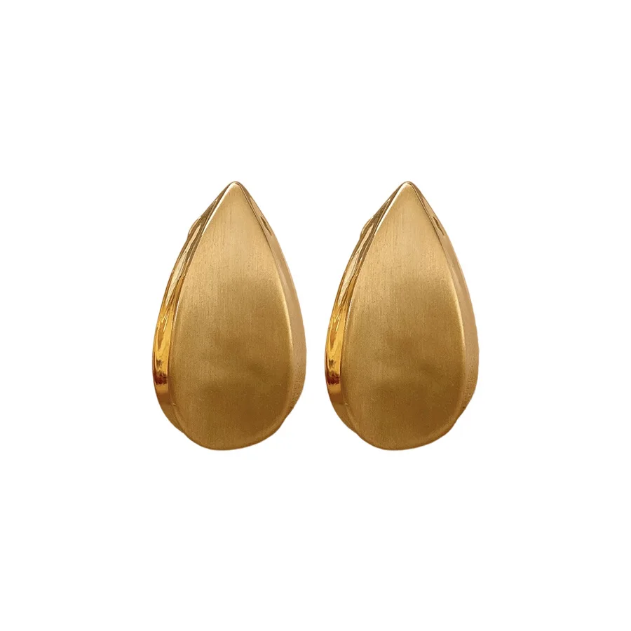 Trendy Fashion Brushed Teardrop Earrings Elegant Personalized Waterdrop Stud Earrings for Women