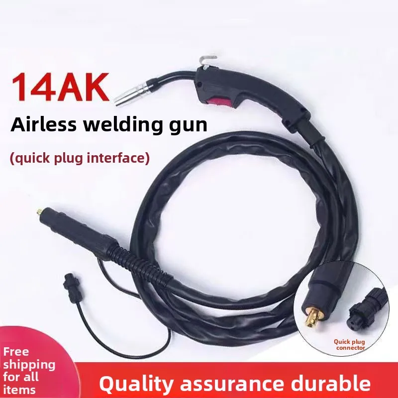 YJ – pistolet de soudage MIG sans gaz, Mini noyau de Flux 14AK, 3m/5m, accessoire de torche de soudage intégré/amovible