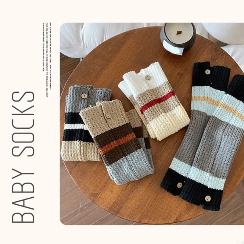CORB Knitted Loose Socks Girl Retro Socks Autumn Winter Leg Warmer Stockings Leg Cover Crochet Stockings Breathable Socks