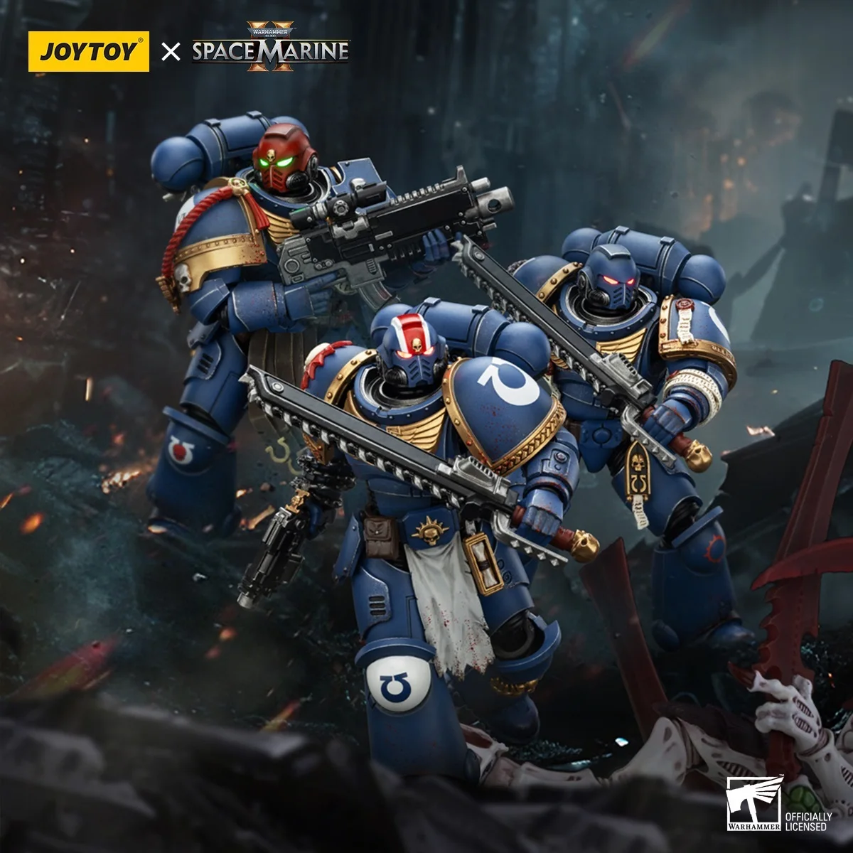 

JOYTOY Warhammer 40K Ultramarines Lieutenant Titus Sergeant Gadriel Brother Chairon-Collectors Edition Action Figures Doll Gift