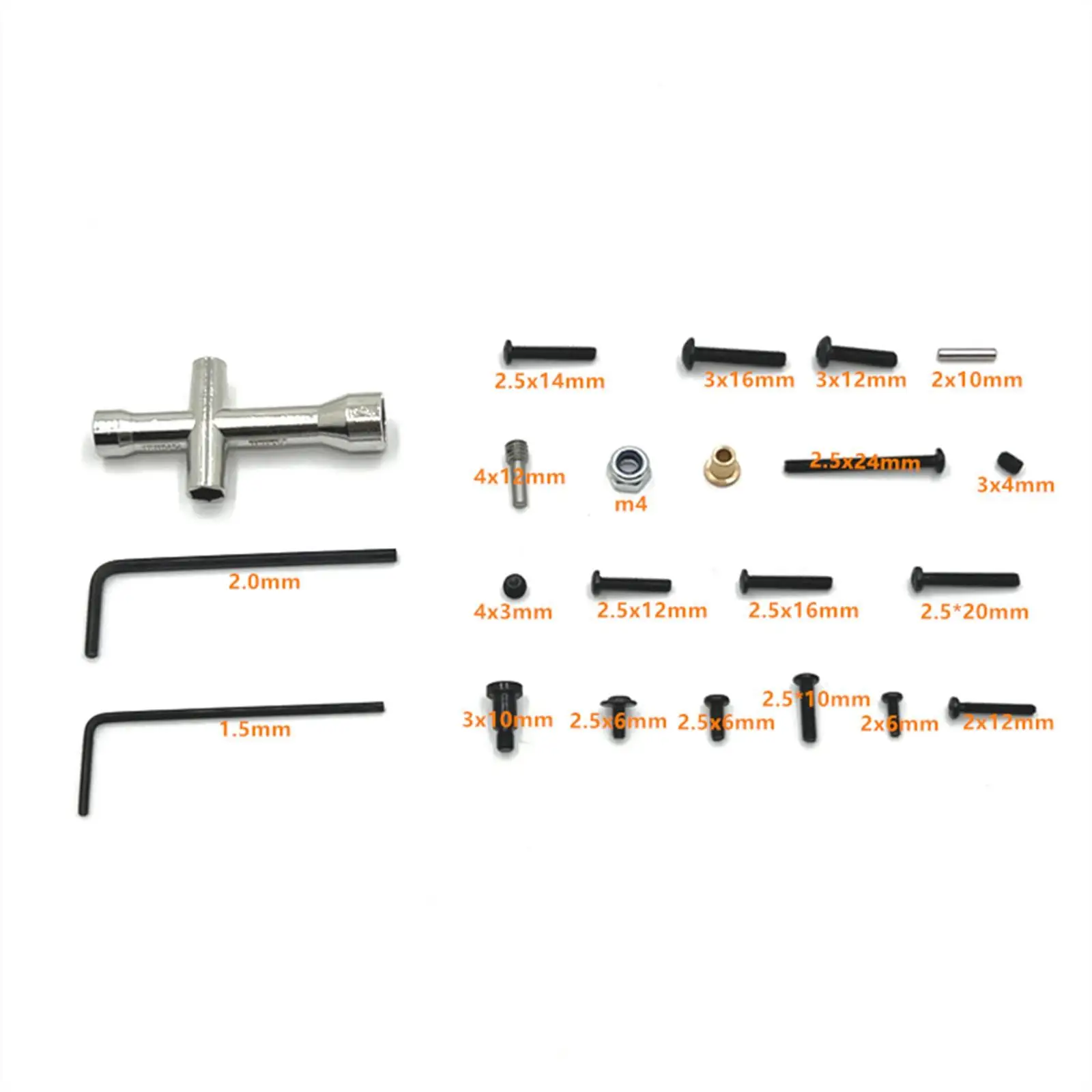 RC Screw Kits with Storage Box Portable Repair Tool for 1/12 MN86 MN86S