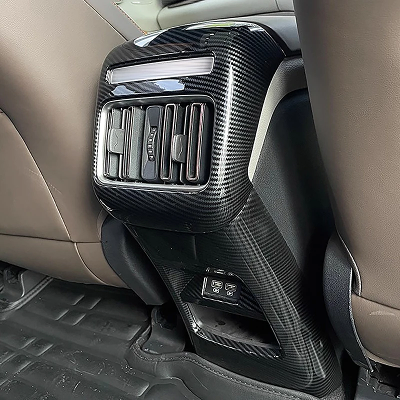 

Стайлинг, задние розетки для кондиционера, декоративная рамка, накладка для BYD Song Pro 2023, цветные аксессуары для интерьера из углеродного волокна